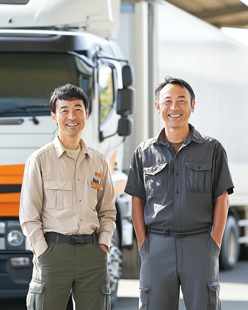 日本の物流会社で働くドライバー